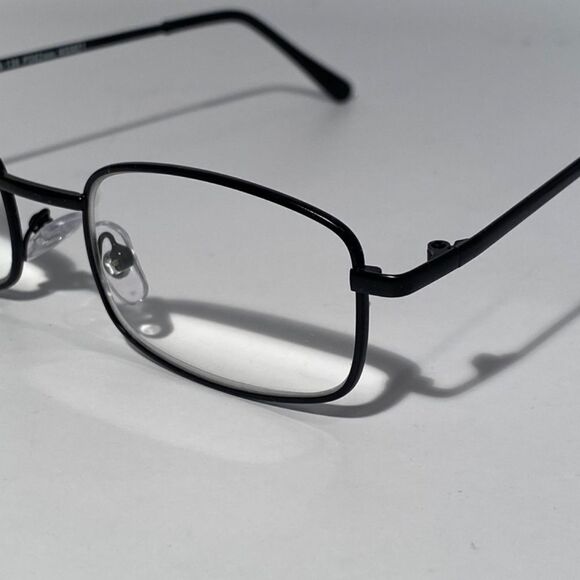 Reading Glasses 2.50 Rectangular Black Metal Readers - Picture 5 of 10